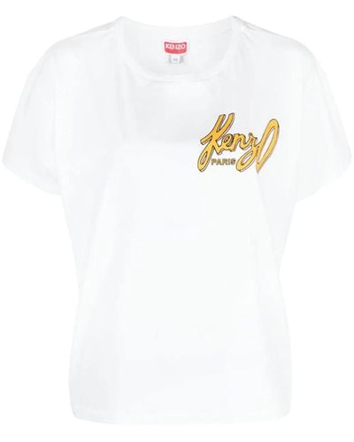 KENZO T-shirt con logo - Bianco