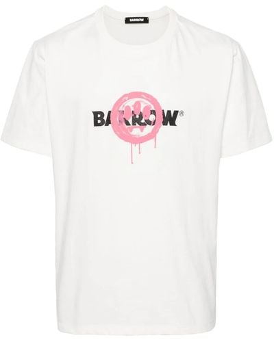 Barrow T-shirt Con Stampa - White