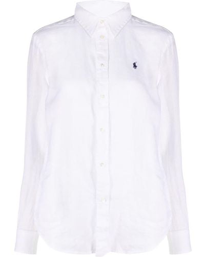 Ralph Lauren Camicia con ricamo - Bianco
