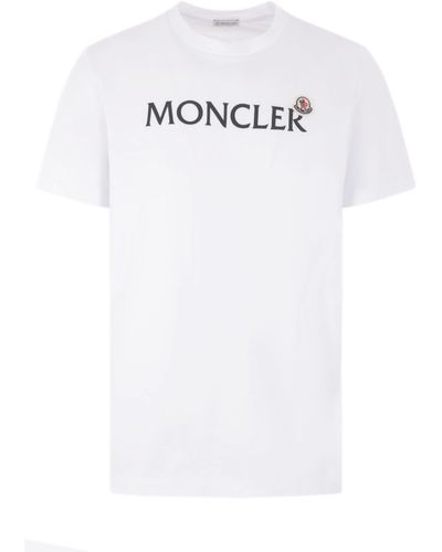 Moncler T-shirt Con Logo - White