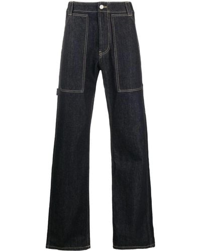 Alexander McQueen Mid-rise Straight Jeans - Blue