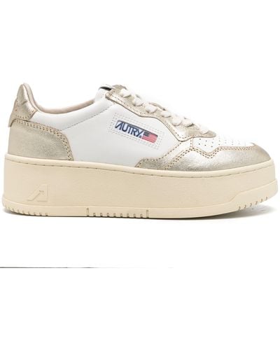 Autry Platform Low Leather Trainers - White