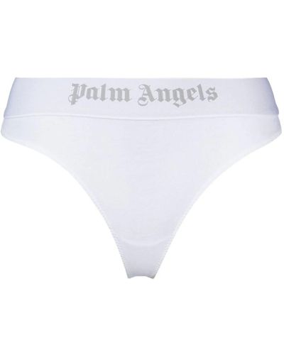 Palm Angels Perizoma con fascia logo - Bianco