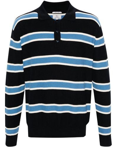 Woolrich Polo In Maglia A Righe - Blue