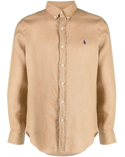 Polo Ralph Lauren Button Down Collar Shirt - Natural