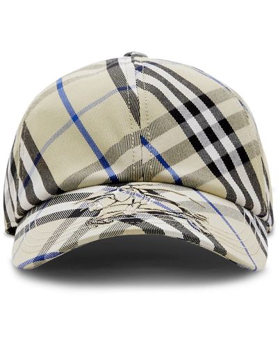 Burberry Berretto Da Baseball Check - Grey