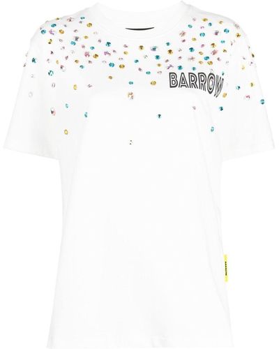 Barrow Crystal-embellished Cotton T-shirt - White