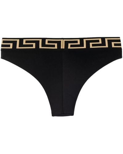 Versace Greca Border Bikini Briefs - Black