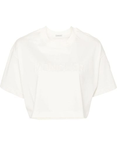 Moncler T-shirt Con Logo - White