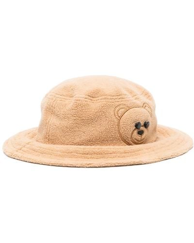 Beige Beanie with teddy bear motif Moschino - Vitkac Spain