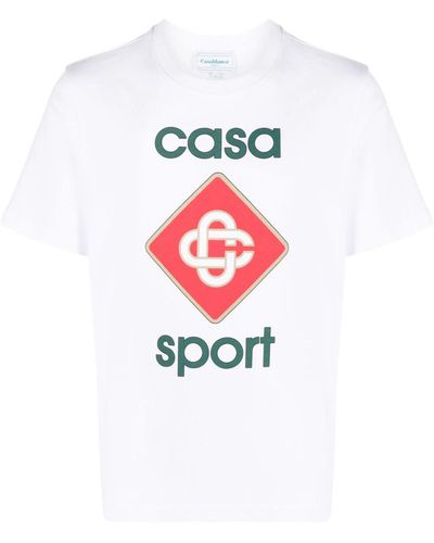 CASABLANCA Casa sport logo t-shirt - Bianco