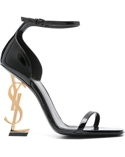 Saint Laurent Opyum 85 Patent Sandal - Black