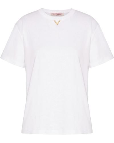 Valentino Garavani T-shirt In Cotton Jersey - White