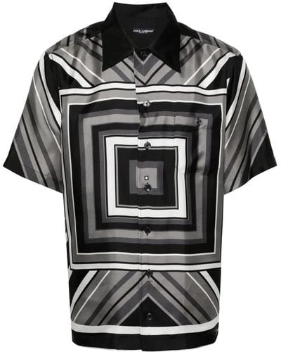 Dolce & Gabbana Print Short Sleeve Shirt - Nero