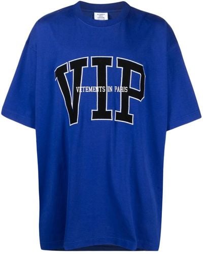 Vetements Vip logo t-shirt - Blu