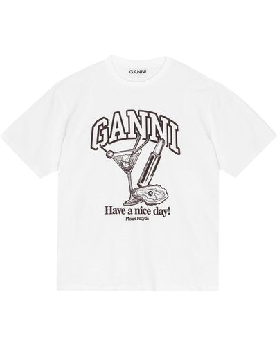 Ganni Cocktail T-shirt - White