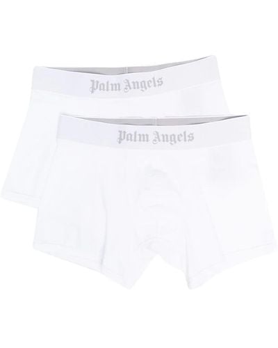 Palm Angels Set di 2 boxer con banda logo - Bianco