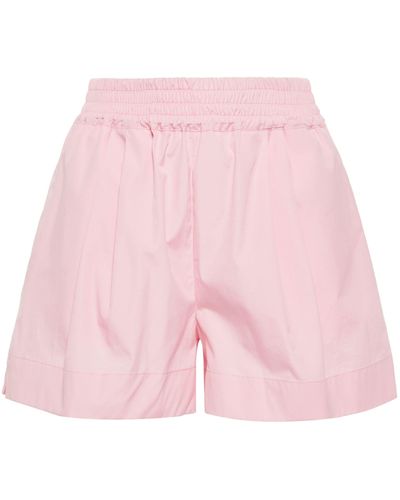 Marni Poplin Organic-cotton Shorts - Pink