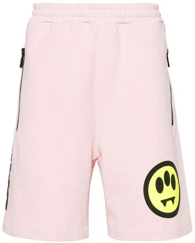Barrow Shorts Con Motivo Face - Pink