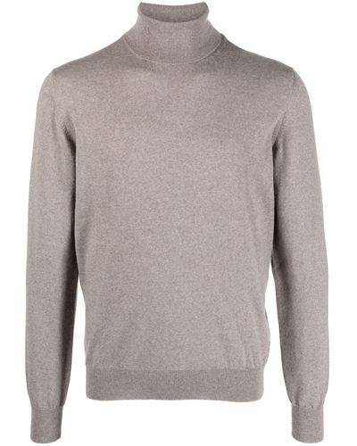 Tagliatore Roll-neck Wool Sweater - Gray