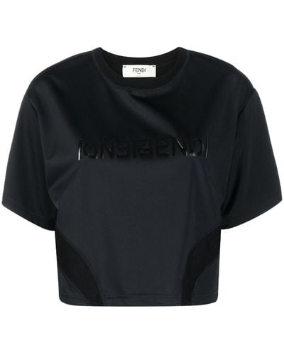 Fendi Cropped T-shirt - Black