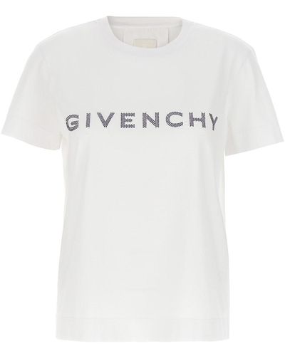 Givenchy T-shirt logo strass - Bianco