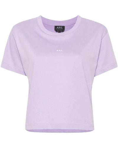 A.P.C. T-shirt Con Logo - Purple