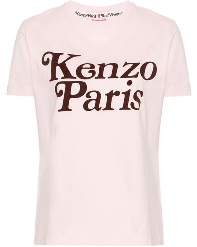 KENZO T-Shirt Con Stampa Verdy Bear - Rosa