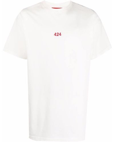 424 T-shirt Con Logo - White