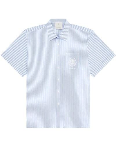 Givenchy Camicia A Righe Crest - Blue