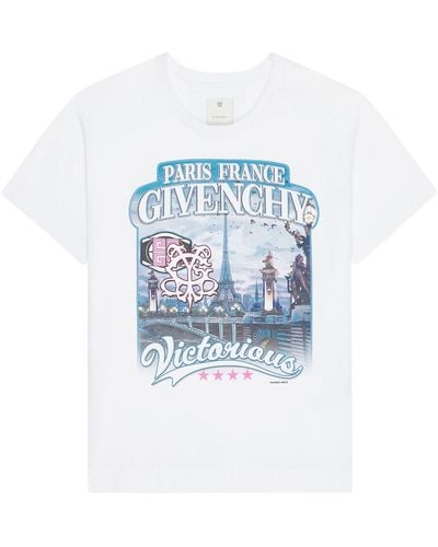 Givenchy T-shirt ampia world tour - Bianco