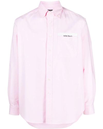 Palm Angels Camicia Sartoriale A Maniche Lunghe - Pink