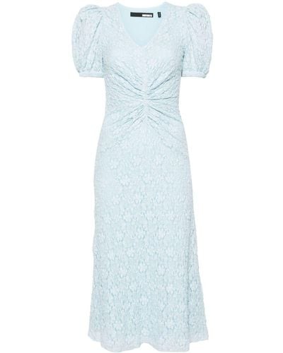ROTATE BIRGER CHRISTENSEN Floral-lace Midi Dress - Blue