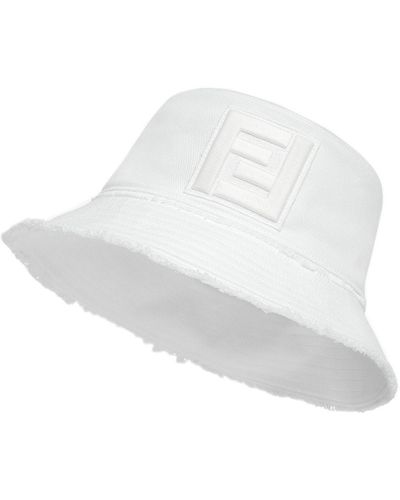 Fendi Bucket in denim bianco