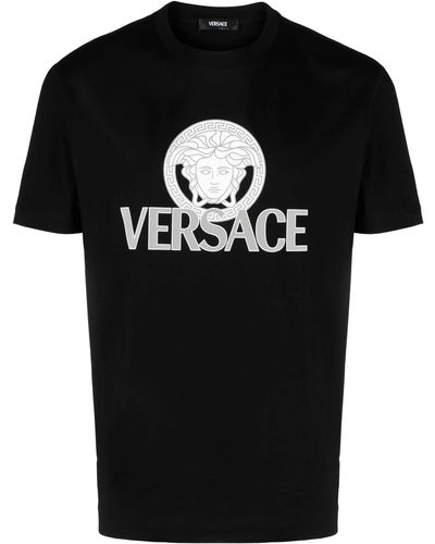 Versace T-Shirt Con Stampa Testa Di Medusa - Nero