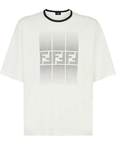 Fendi T-shirt In Cotone Bianco - White