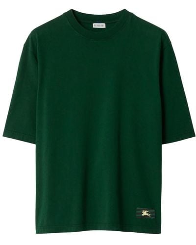 Burberry T-shirt con applicazione - Verde