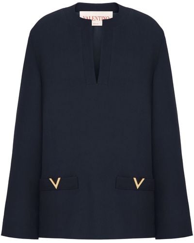 Valentino Garavani Top In Cady Couture - Blue