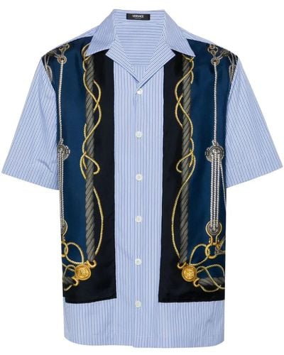 Versace Camicia a righe - Blu