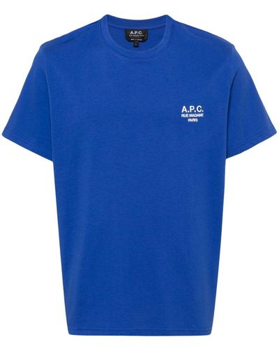 A.P.C. Denise Cotton T-shirt - Blue