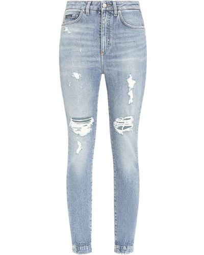 Dolce & Gabbana Jeans skinny Audrey con effetto vissuto - Blu