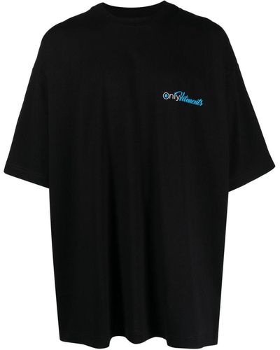 t-shirt oversize spalline nero