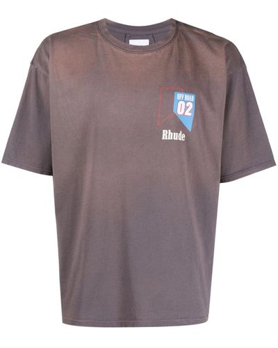 Rhude T-shirt O2 Off-Road con stampa - Viola