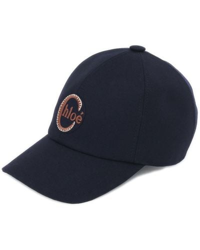 Chloé Cappello da baseball con logo - Blu