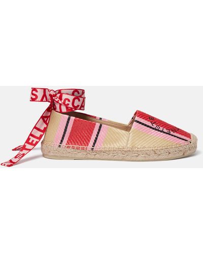 Stella McCartney Espadrillas in rafia a righe gaia - Rosa