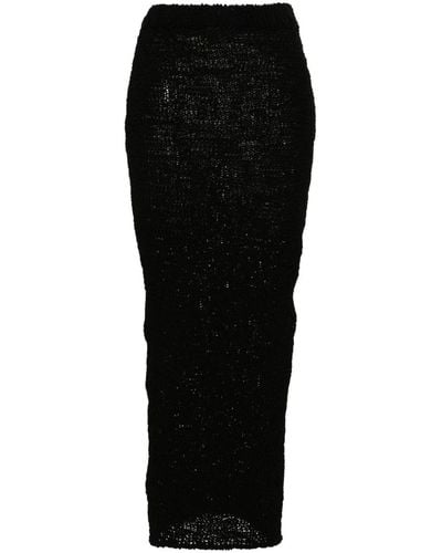 Alexandre Vauthier Column Crocket Maxi Skirt - Black
