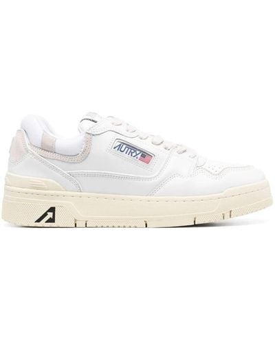 Autry Sneakers CLC In Pelle Bianca e Nera - Bianco