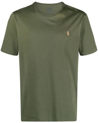 Ralph Lauren T-shirt slim-fit in jersey di cotone con logo ricamato - Verde