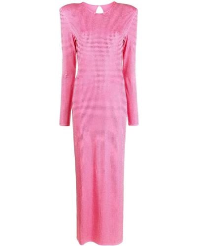 ROTATE BIRGER CHRISTENSEN Crystal-embellished Maxi Dress - Pink
