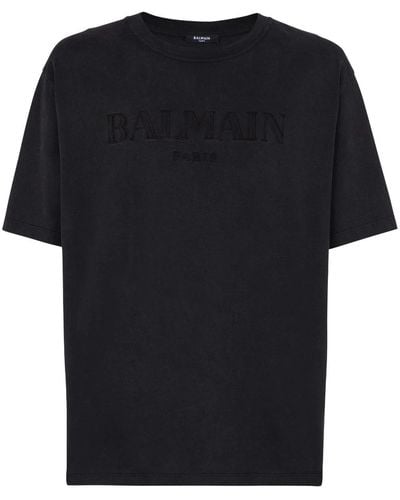 Balmain T-shirt con ricamo - Nero